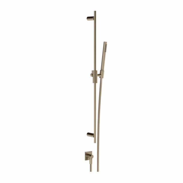 Gessi Inverso Diamantato Asta saliscendi con presa acqua 73641-Finox Brushed Nickel