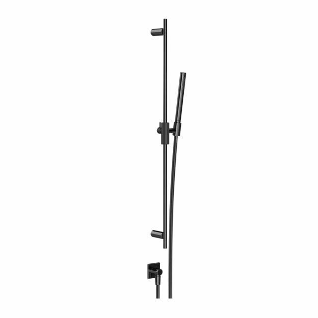Gessi Inverso Diamantato Asta saliscendi con presa acqua 73641-Black Metal PVD