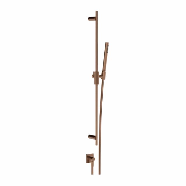 Gessi Inverso Diamantato Asta saliscendi con presa acqua 73641-Copper Brushed PVD