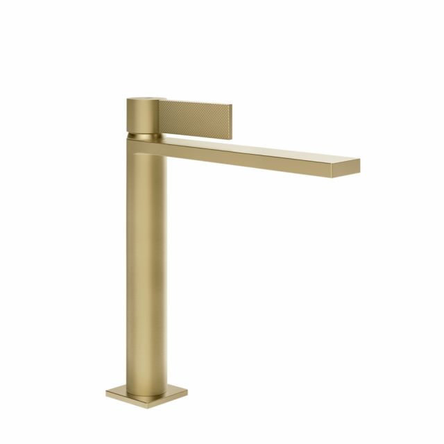 Gessi Inverso Diamantato Miscelatore lavabo medio 73655-Brushed Brass PVD