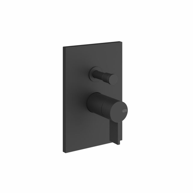 Gessi Inverso Diamantato Miscelatore bagno/doccia a parete 73679+44673-Matt Black