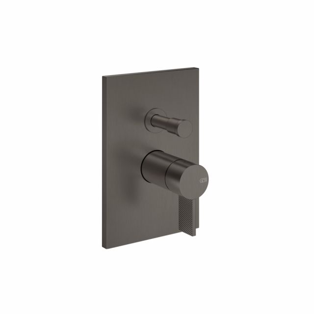 Gessi Inverso Diamantato Miscelatore bagno/doccia a parete 73679+44673-Black Metal Brushed PVD