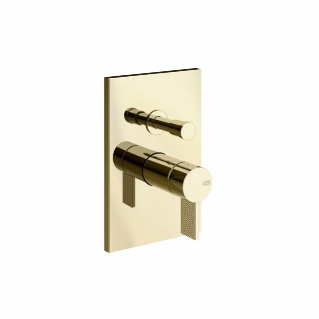 Gessi Inverso Diamantato Miscelatore bagno/doccia a parete 73679+44673-Brass PVD