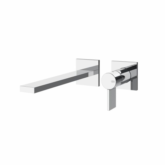 Gessi Inverso Diamantato Miscelatore lavabo a parete 73688+63397-Cromo