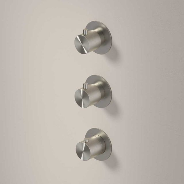 Hotbath Archie Miscelatore Doccia + Incasso AR7066+HBCB7066-Hotbath - Acciaio Spazzolato-ArchieFine