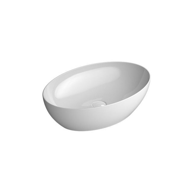 GSI Pura Lavabo da Appoggio 884211-883411-886011-60 x 42 x H 16 cm-Bianco Opaco