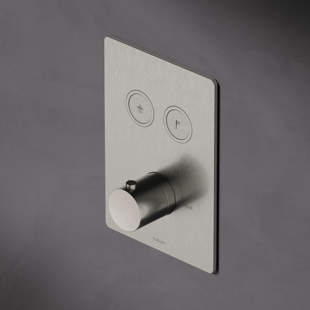 Hotbath Cobber Miscelatore 2 Vie + Incasso PB009Q+HBPB009-Hotbath Plated Brushed Nickel