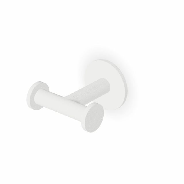 Zucchetti Pan S Appendi abiti doppio ZAC651-Bianco Opaco Goffrato