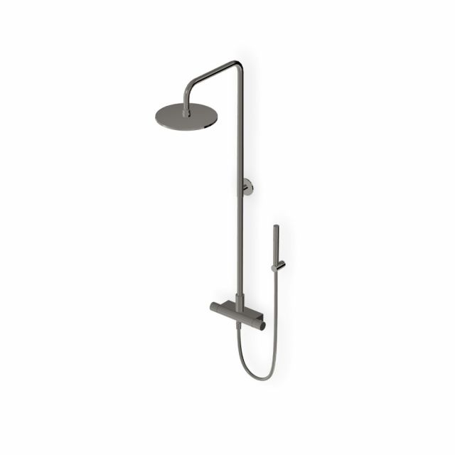 Zucchetti Pan S Colonna doccia completa di termostatico esterno ZD1777-Metal Black