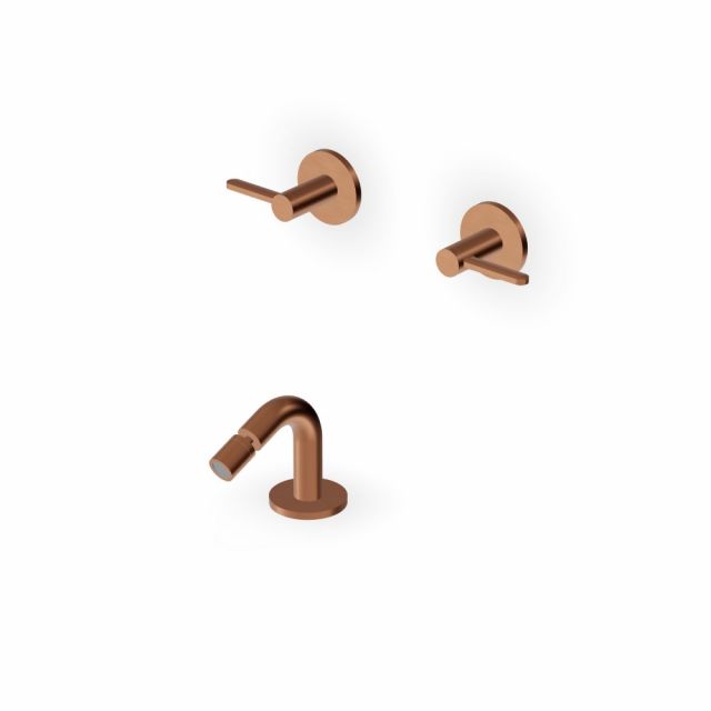 Zucchetti Isy22 Batteria bidet con bocca da piano ZIS3751-Copper Brushed PVD