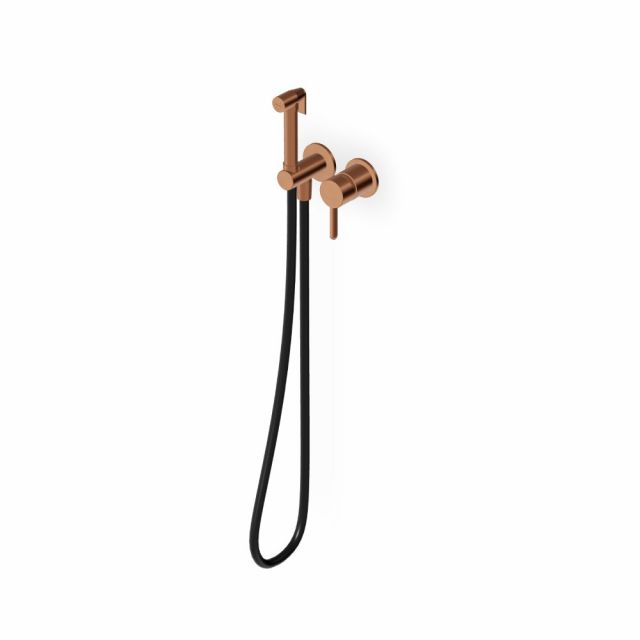 Zucchetti Isy22 Idroscopino wc/bidet completo di miscelatore monocomando ZIS417-Copper Brushed PVD