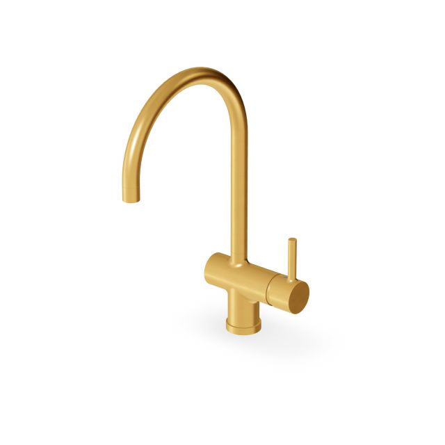 Zucchetti Pan S Miscelatore monocomando con bocca girevole ZPA284-Oro Spazzolato