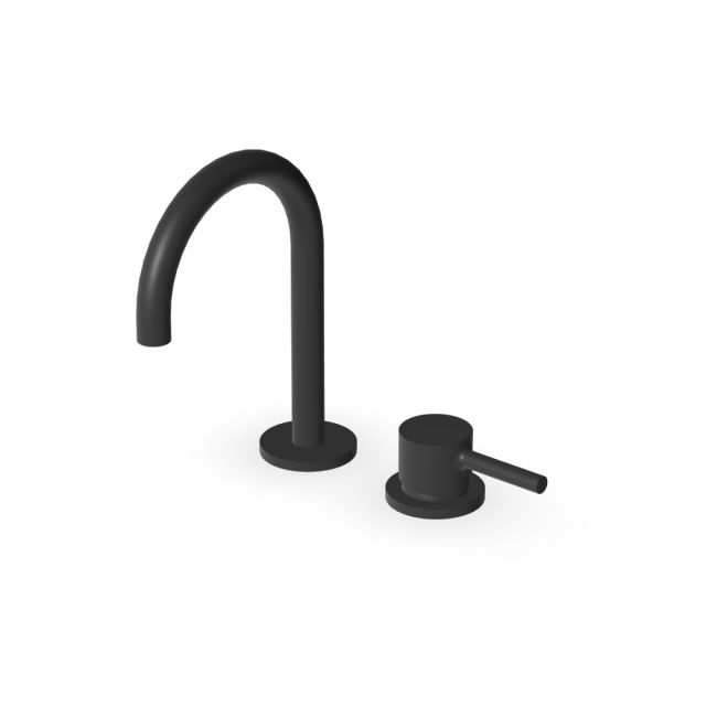 Zucchetti Pan S Miscelatore monocomando lavabo 2 fori ZPA419-Nero Opaco