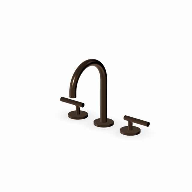 Zucchetti Pan S Batteria lavabo a 3 fori bocca bassa ZPA5345-Brushed Chocolate PVD