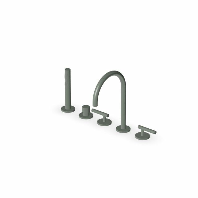 Zucchetti Pan S batteria bordo vasca a 5 fori ZPA5514-Pearl Salvia