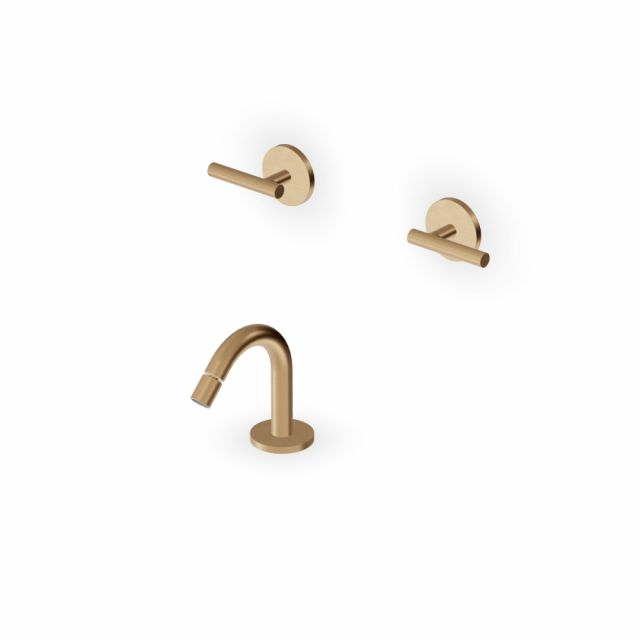 Zucchetti Pan S Batteria bidet con bocca da piano ZPA5775-Brushed British Gold PVD