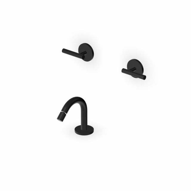 Zucchetti Pan S Batteria bidet con bocca da piano ZPA5775-Brushed Total Black PVD