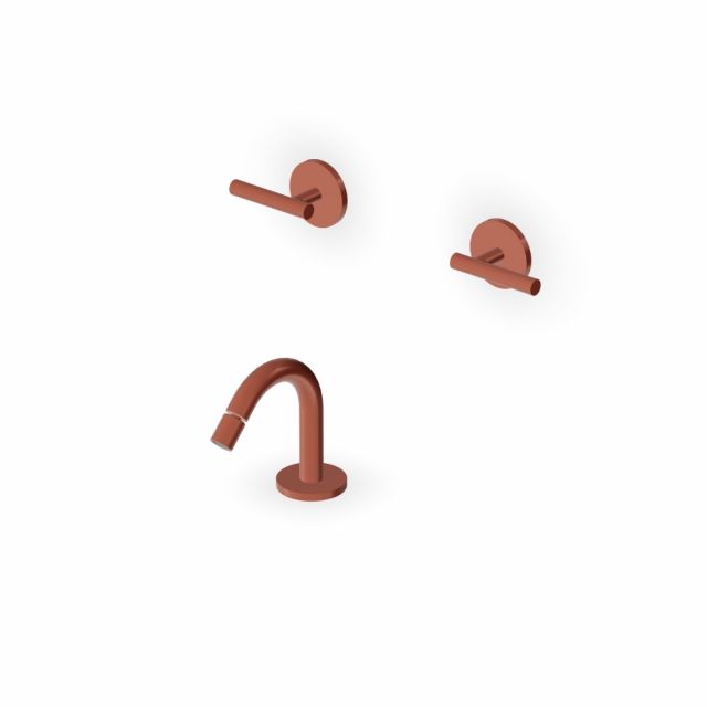 Zucchetti Pan S Batteria bidet con bocca da piano ZPA5775-Pearl Chili