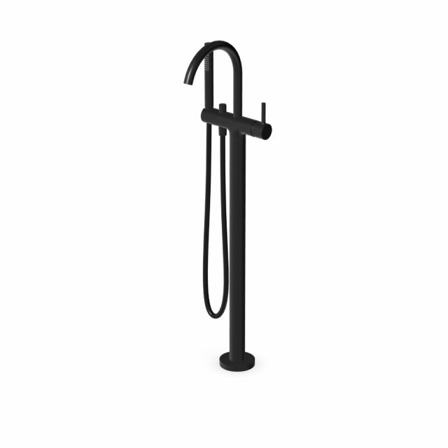 Zucchetti Pan S Miscelatore monocomando vasca e completo doccia ZPA748-Brushed Total Black PVD
