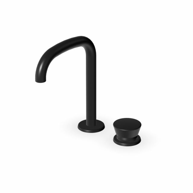 Zucchetti Sablier Miscelatore monocomando lavabo a 2 fori ZSL419.X-Brushed Total Black PVD