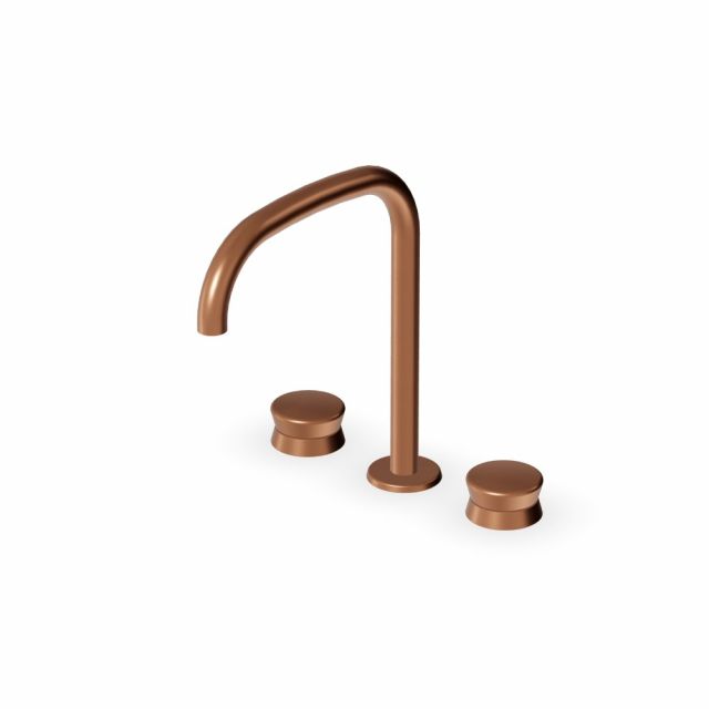 Zucchetti Sablier Batteria lavabo a 3 fori bocca alta ZSL5343.X-Copper Brushed PVD