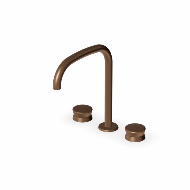 Zucchetti Sablier Batteria lavabo a 3 fori bocca alta ZSL5343.X-Matt Chocolate PVD