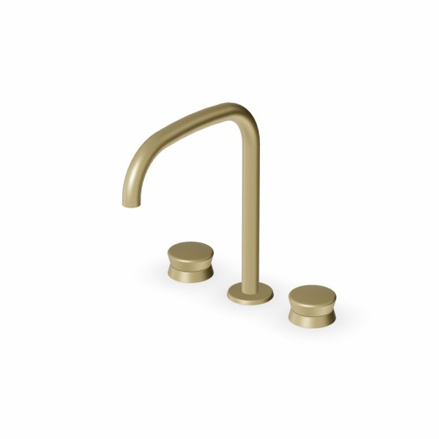 Zucchetti Sablier Batteria lavabo a 3 fori bocca alta ZSL5343.X-Matt British Gold PVD
