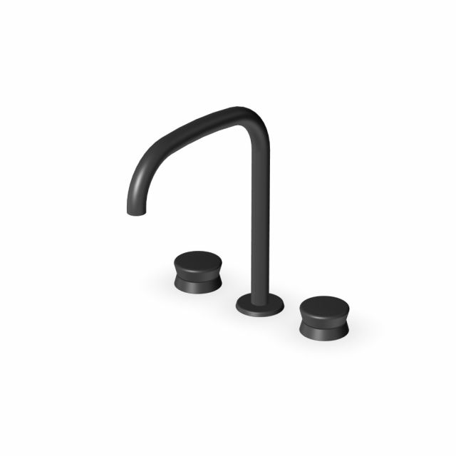 Zucchetti Sablier Batteria lavabo a 3 fori bocca alta ZSL5343.X-Matt Total Black PVD