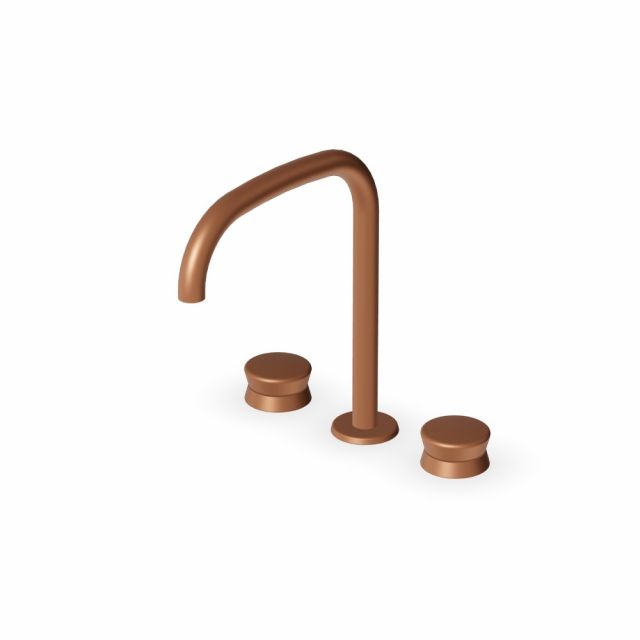 Zucchetti Sablier Batteria lavabo a 3 fori bocca alta ZSL5343.X-Matt Copper PVD