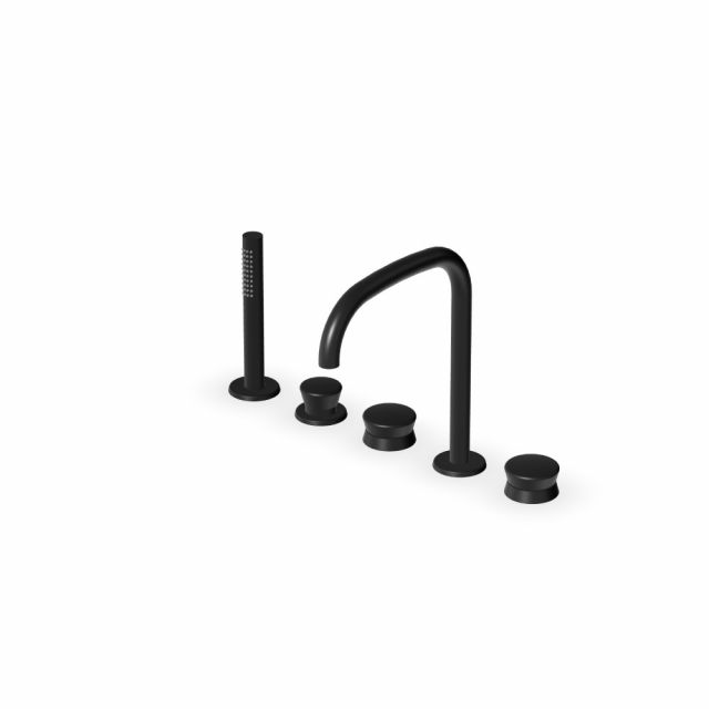 Zucchetti Sablier Batteria bordo vasca 5 fori ZSL5519.X-Brushed Total Black PVD