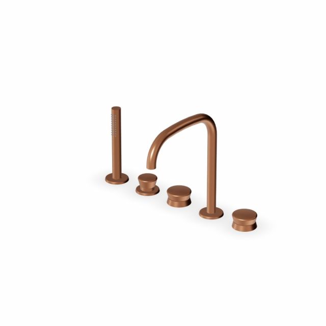 Zucchetti Sablier Batteria bordo vasca 5 fori ZSL5519.X-Copper Brushed PVD