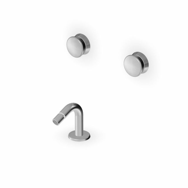 Zucchetti Sablier Batteria bidet con bocca da piano ZSL5737.X-Acciaio Spazzolato