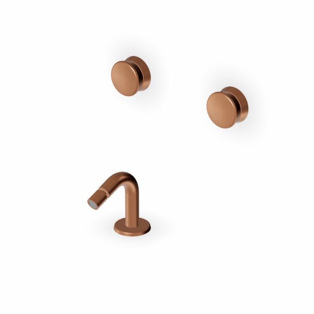 Zucchetti Sablier Batteria bidet con bocca da piano ZSL5737.X-Copper Brushed PVD