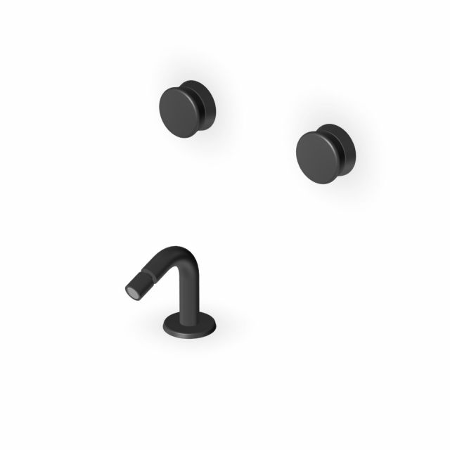 Zucchetti Sablier Batteria bidet con bocca da piano ZSL5737.X-Matt Total Black PVD