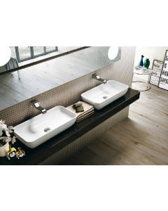 Flaminia Pass Lavabo 60 appoggio foro centrale in ceramica PS60A