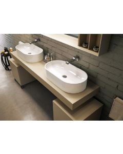 Flaminia Pass Lavabo ovale 65 appoggio in ceramica PS65AT